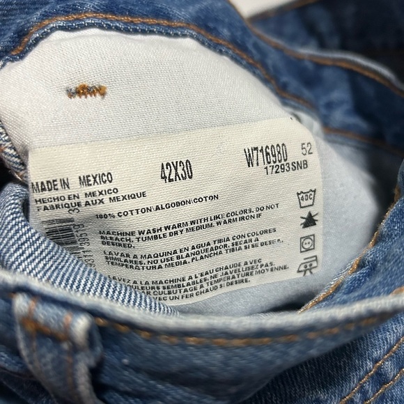 Dickies Relaxed Fit Jeans Mens 42x30 Medium Blue Wash Straight Leg Denim Cotton - Picture 2 of 3